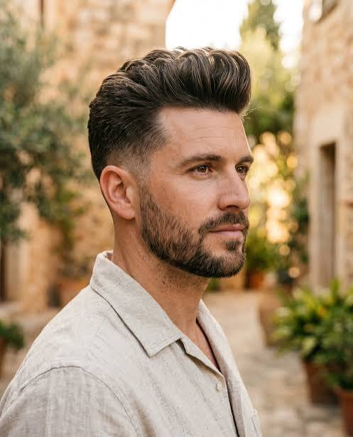 Low fade with textured top